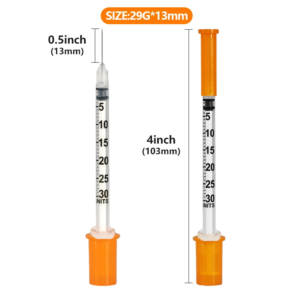 100Pcs 0.3ml 29G 13mm Insulin  - Pet Supplies Vet Clinic recension och pris