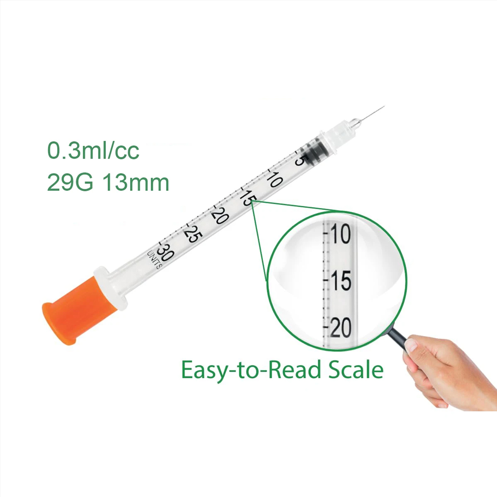 100Pcs 0.3ml 29G 13mm Insulin  - Pet Supplies Vet Clinic recension och pris