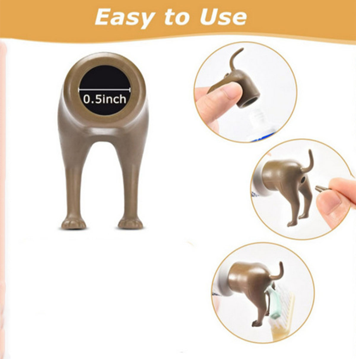 Funny Pooping Dog Butt Toothpa - Poop Bag Dispenser recension och pris