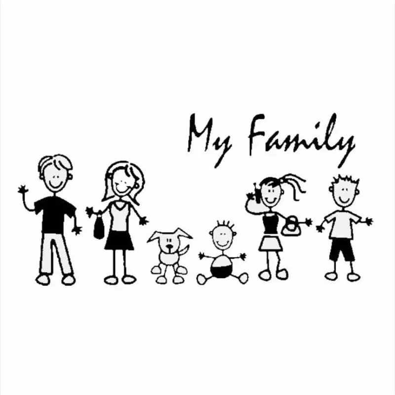 Car Sticker Family Stick Figur - Pet Supplies For Dogs recension och pris