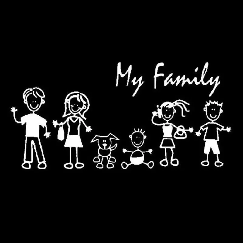 Car Sticker Family Stick Figur - Pet Supplies For Dogs recension och pris